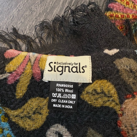 Rosemailing wool scarf black - Picture 3 of 5